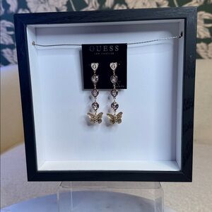 Guess Gold Butterfly Earrings